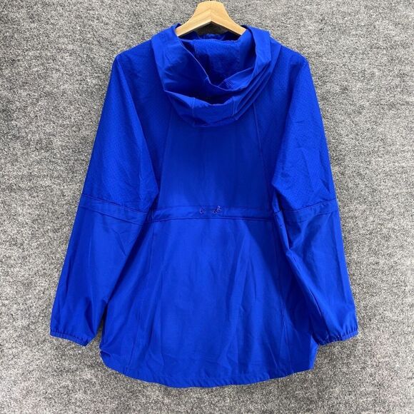 Under Armour Jacket Anorak Women XS Blue 1/2 Zip Hooded Heatgear Long Sleeve - Picture 2 of 10
